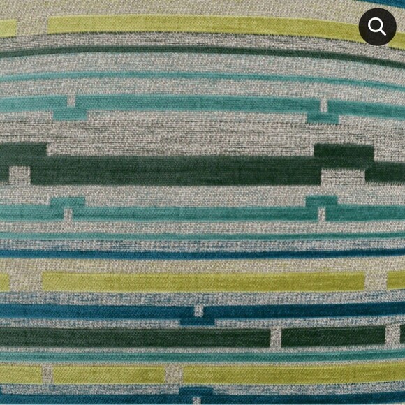 D.V. Kap Home Throw Pillow Cover 23”X13” Punctuate-Ocean Decorative Velvet Green - Picture 5 of 5